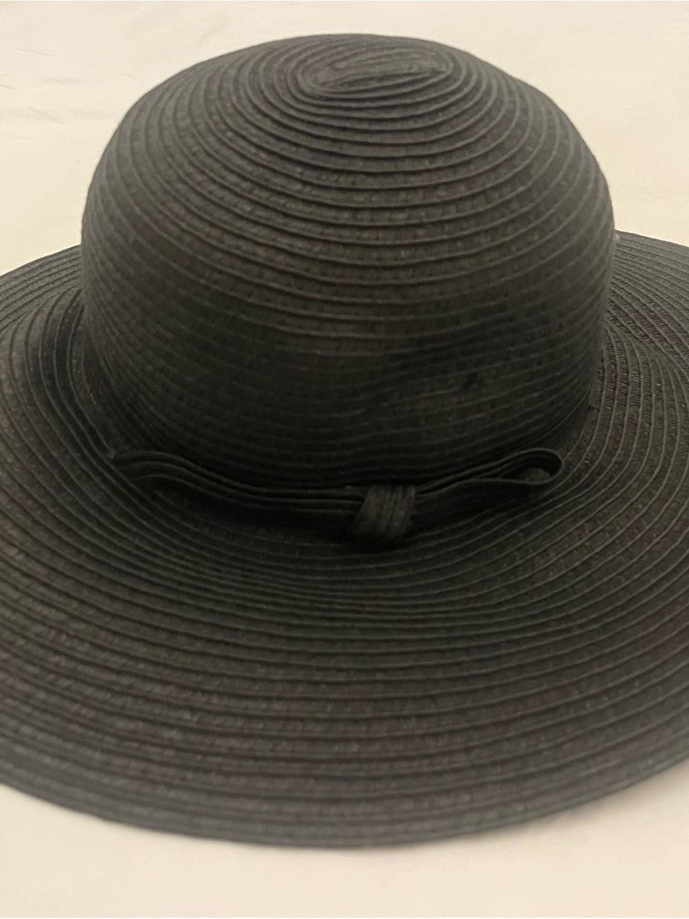 Nordstrom Black Wide-Brim Bow Sun Hat